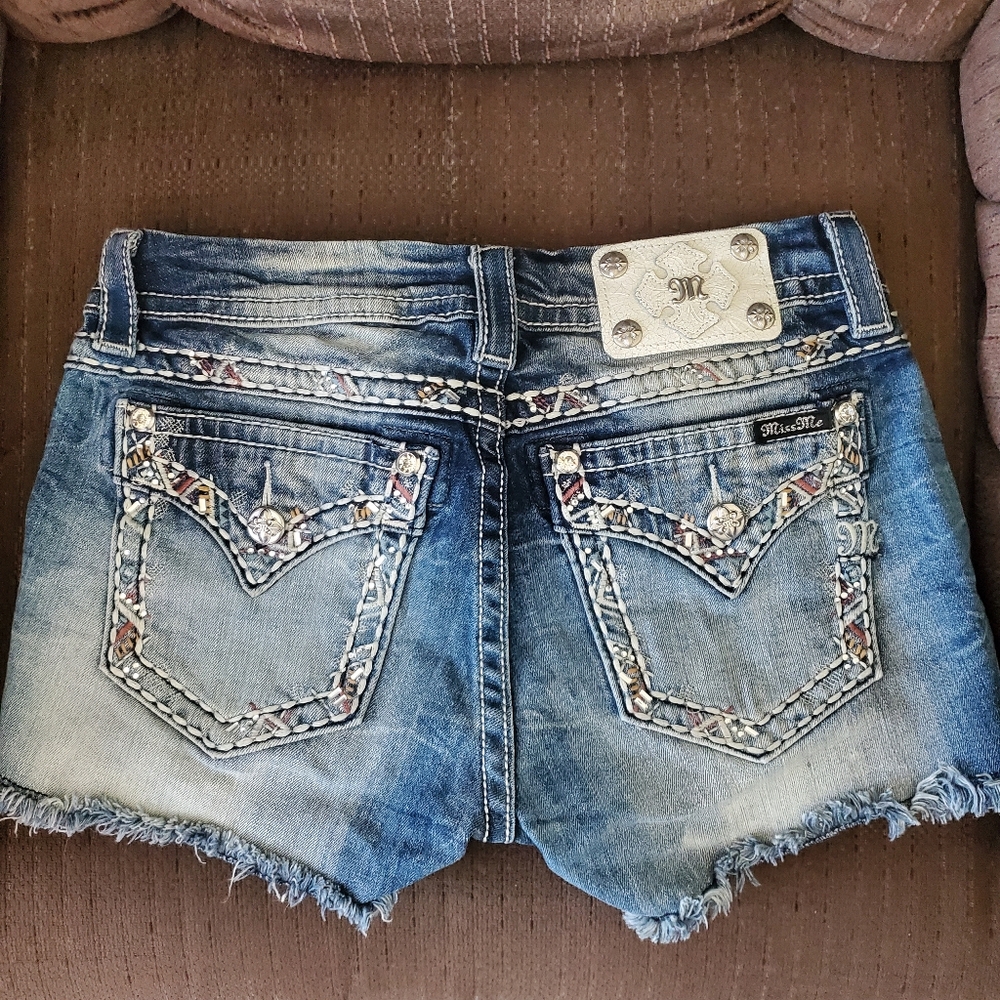Miss Me Denim Studded shorts size 28
